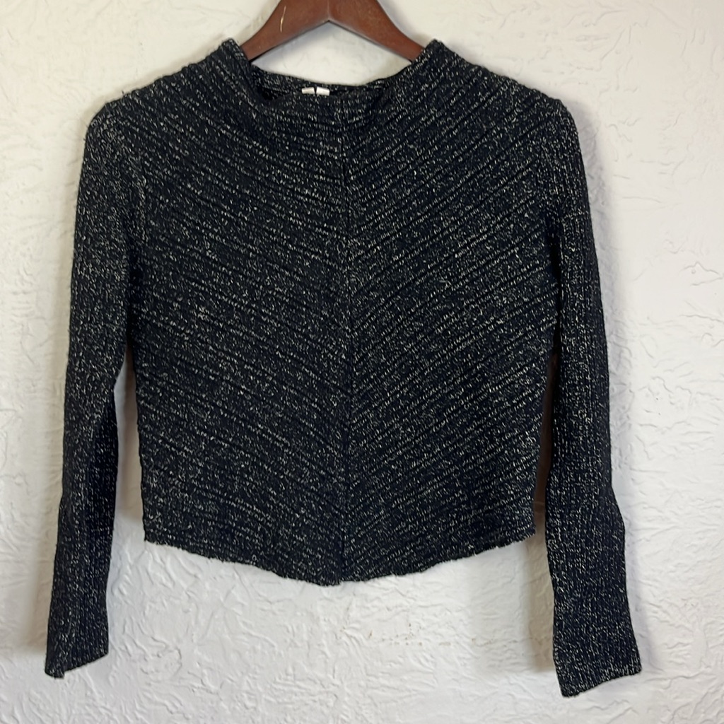 Helmet Lang Merino Wool/Linen Cropped Sweater